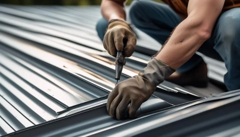 How to Repair a Roof Leak in a Building with a Corrugated Metal Roof