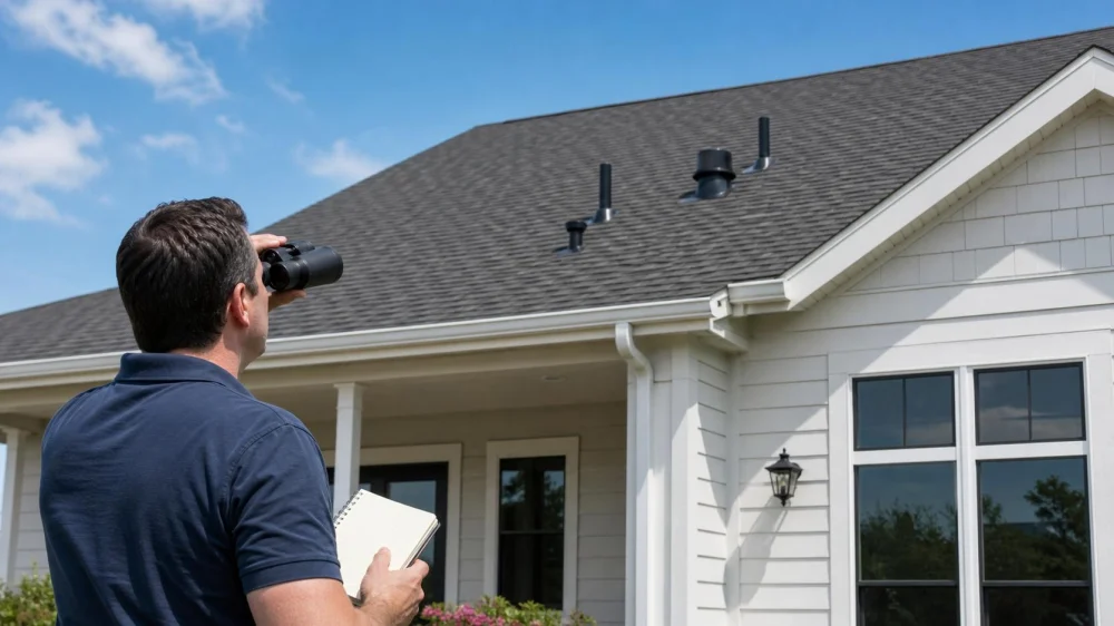 Roof Vent and Pipe Boot Checks From the Ground