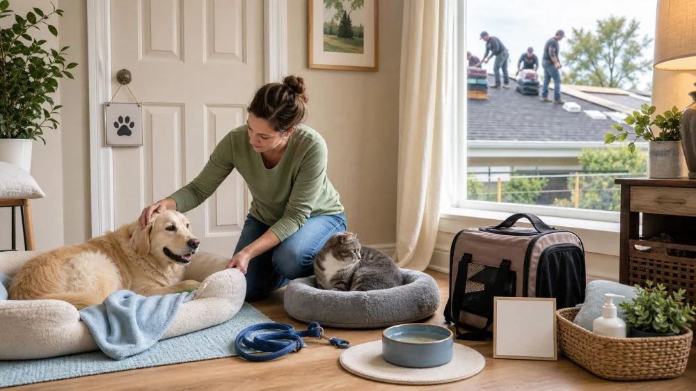 How to Keep Pets Safe During Roof Repair Work