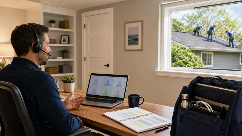 How to Work From Home During a Roof Repair Project