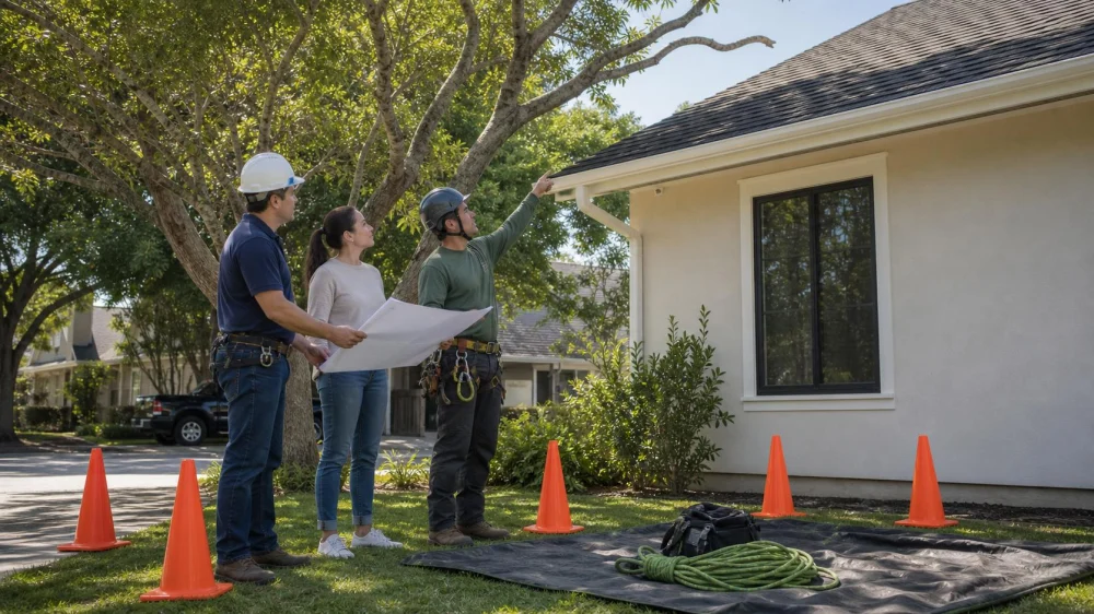 Tree Branches Near Roof Repair: Coordinate Before Work