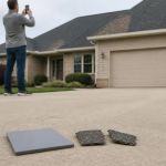 Roof Shingle Pieces on the Ground: Record Before Repair