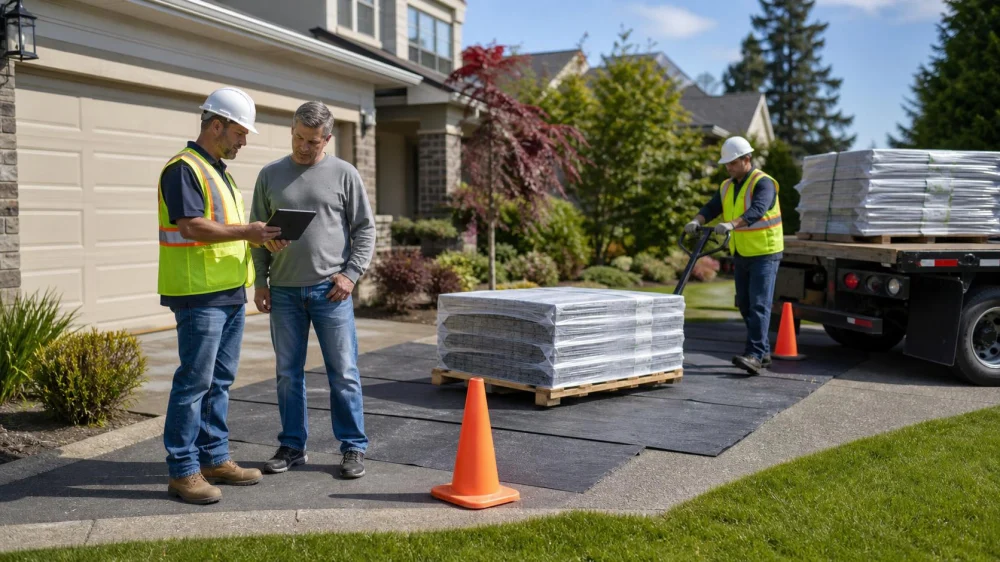 Roofing Material Delivery: Protect Access and Property