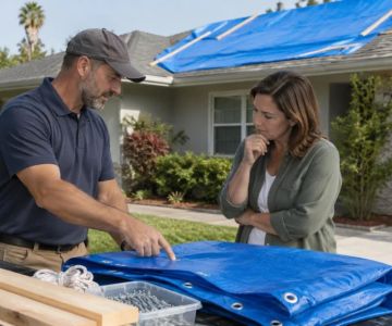 Emergency Roof Tarp Agreement: Area, Fixings, and Limits