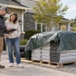 Roof Material Storage: Cover, Support, and Site Access